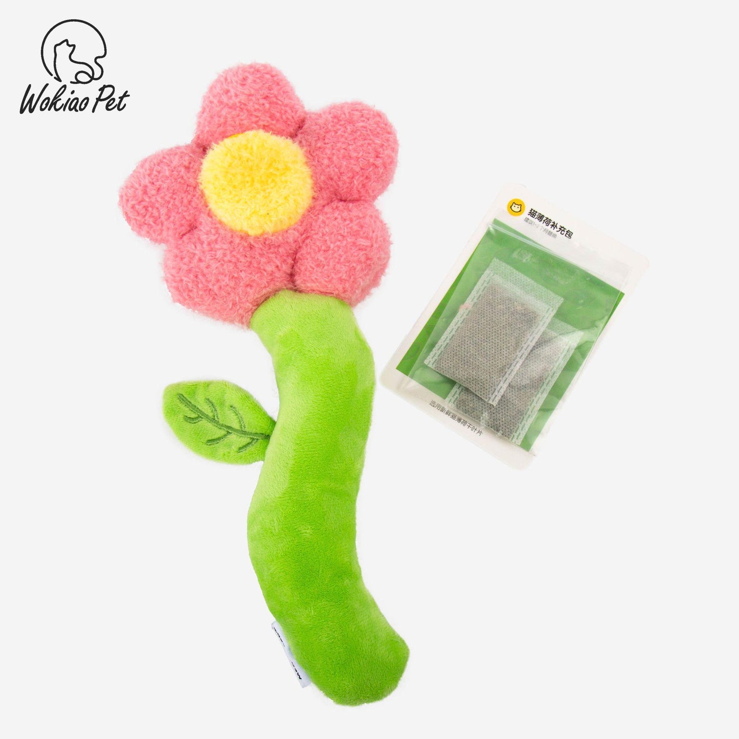 Flower Cat Mint - Interchangeable, Washable, and Perfect for Interactive Play and Photos.