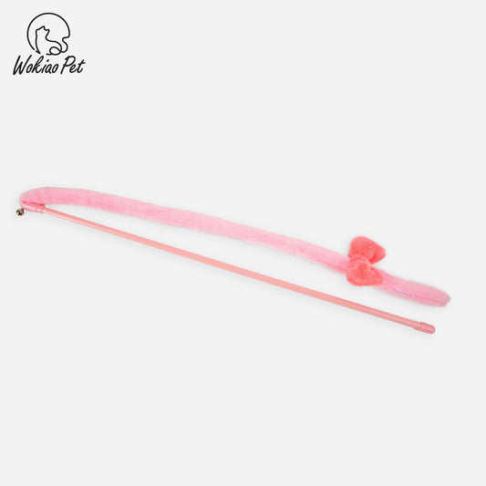 Pink-tailed cat wand toy, perfect for kittens.