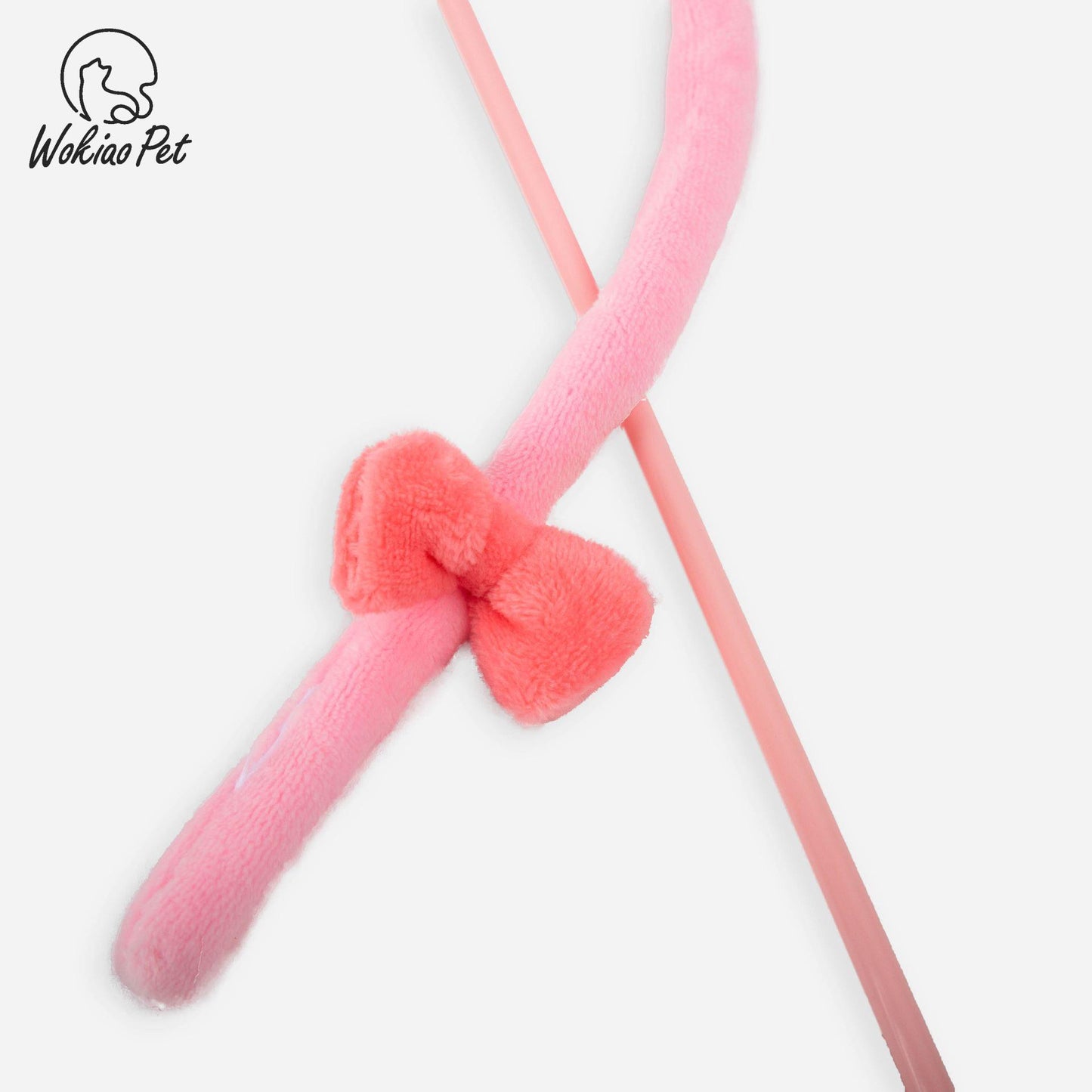 Pink-tailed cat wand toy, perfect for kittens.